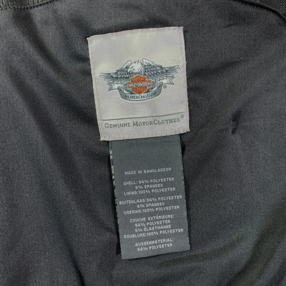 Harley Davidson Jacket Women Medium Black Motorcycle Biker Pockets Vented - Picture 3 of 13
